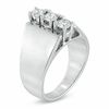 Thumbnail Image 2 of 0.50 CT. T.W. Diamond Three Stone Linear Ring in 14K White Gold