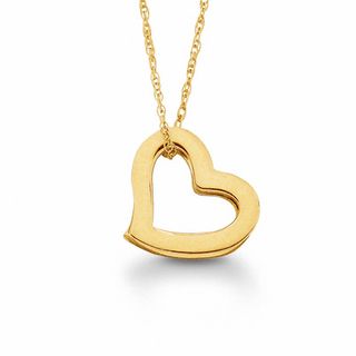Floating Heart Pendant in 10K Gold | Peoples Jewellers