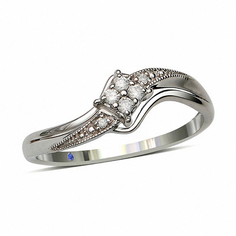 0.05 CT. T.W. Diamond Splendid Promise Ring in Sterling Silver
