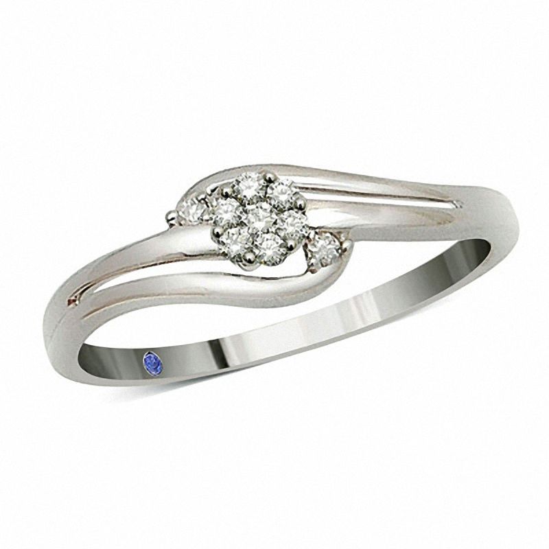 0.05 CT. T.W. Diamond Alluring Promise Ring in Sterling Silver