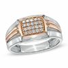 Thumbnail Image 0 of Men's 0.25 CT. T.W. Diamond Ring in 10K Two-Tone Gold