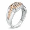 Thumbnail Image 1 of Men's 0.25 CT. T.W. Diamond Ring in 10K Two-Tone Gold