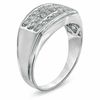 Thumbnail Image 2 of 0.33 CT. T.W. Diamond Three Row Comfort Fit Anniversary Band in 10K White Gold
