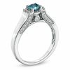 Thumbnail Image 1 of 0.75 CT. T.W. Enhanced Blue and White Diamond Engagement Ring in 14K White Gold