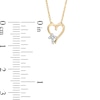 Thumbnail Image 2 of Diamond Accent Heart with Cross Pendant in 10K Gold