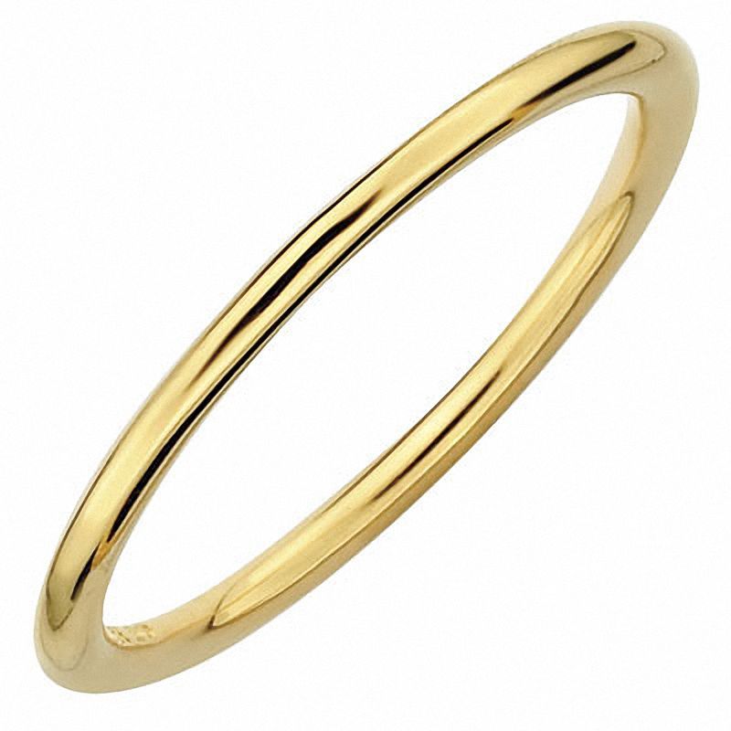 Stackable Expressions™ Polished Ring in Sterling Silver with 18K Gold Plate