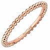 Stackable Expressions™ Beaded Ring in Sterling Silver with 18K Rose Gold Plate