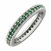 Stackable Expressions™ Lab-Created Emerald Eternity Ring in Sterling Silver