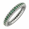 Thumbnail Image 0 of Stackable Expressions™ Lab-Created Emerald Eternity Ring in Sterling Silver