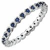 Thumbnail Image 0 of Stackable Expressions™ Lab-Created Blue Sapphire Prong-Set Eternity Ring in Sterling Silver