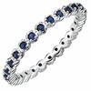 Stackable Expressions™ Lab-Created Blue Sapphire Prong-Set Eternity Ring in Sterling Silver