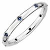 Thumbnail Image 0 of Stackable Expressions™ Lab-Created Blue Sapphire Station Ring in Sterling Silver