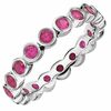 Thumbnail Image 0 of Stackable Expressions™ Lab-Created Ruby Eternity Ring in Sterling Silver