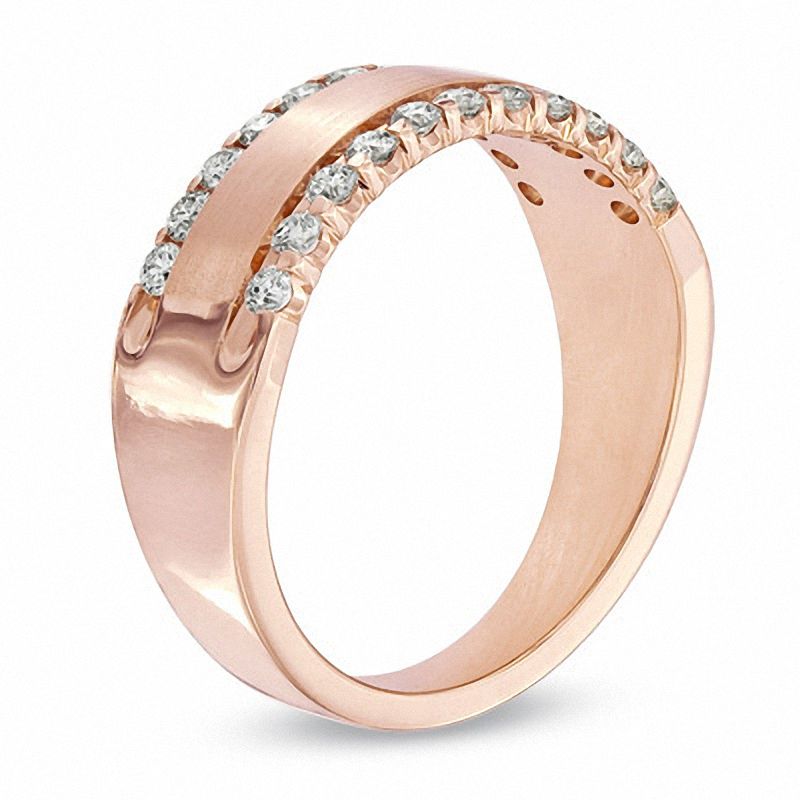 0.50 CT. T.W. Diamond Satin Band in 14K Rose Gold|Peoples Jewellers