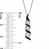 Thumbnail Image 2 of Sirena™ Black Eyes  0.25 CT. Diamond Three Stone Pendant in 14K White Gold with Black Enamel