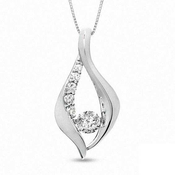 Sirena™ 0.25 CT. T.W. Diamond Pendant in 14K White Gold