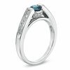 Thumbnail Image 1 of 0.63 CT. T.W. Enhanced Blue and White Diamond Engagement Ring in 14K White Gold