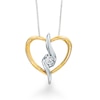 Sirena™ Diamond Accent 3-in-1 Heart Pendant in 10K Two-Tone Gold