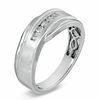 Thumbnail Image 1 of Men's 0.25 CT. T.W. Diamond Five Stone Comfort Fit Anniversary Band in 14K White Gold