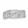 Men's 0.50 CT. T.W. Diamond Five Stone Comfort Fit Band in 14K White Gold