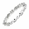 Thumbnail Image 1 of Stackable Expressions™ 0.15 CT. T.W. Diamond Pavé Eternity Ring in Sterling Silver