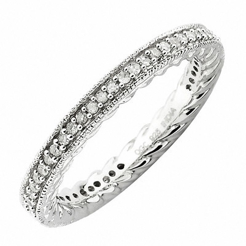 Stackable Expressions™ 0.30 CT. T.W. Diamond Eternity Ring in Sterling Silver