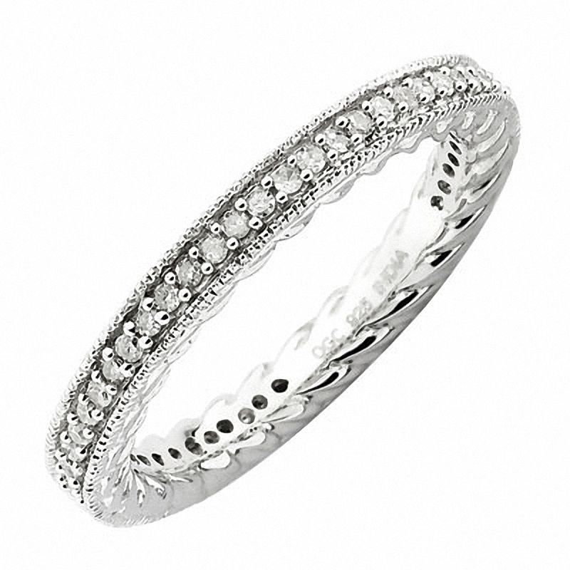 Main Image 1 of Stackable Expressions™ 0.30 CT. T.W. Diamond Eternity Ring in Sterling Silver