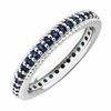 Thumbnail Image 1 of Stackable Expressions™ Lab-Created Blue Sapphire Eternity Ring in Sterling Silver