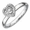 Stackable Expressions™ 0.12 CT. T.W. Diamond Heart Ring in Sterling Silver