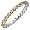 Thumbnail Image 0 of Stackable Expressions™ Citrine Prong-Set Eternity Ring in Sterling Silver