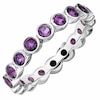 Thumbnail Image 1 of Stackable Expressions™ Amethyst Bezel Eternity Ring in Sterling Silver