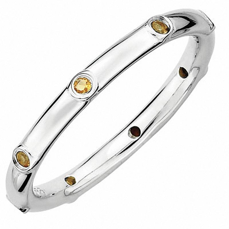 Main Image 1 of Stackable Expressions™ Citrine Station Ring in Sterling Silver