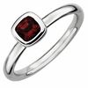 Thumbnail Image 1 of Stackable Expressions™ 5.0mm Cushion-Cut Garnet Ring in Sterling Silver