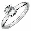 Thumbnail Image 0 of Stackable Expressions™ 5.0mm Cushion-Cut White Topaz Ring in Sterling Silver