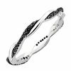 Thumbnail Image 1 of Stackable Expressions™ 0.13 CT. T.W. Black Diamond Twisted Ring in Sterling Silver