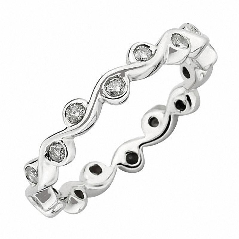 Stackable Expressions™ 0.35 CT. T.W. Diamond Fancy Swirl Ring in Sterling Silver