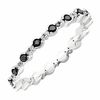 Thumbnail Image 1 of Stackable Expressions™ 0.34 CT. T.W. Enhanced Black and White Diamond Eternity Ring in Sterling Silver