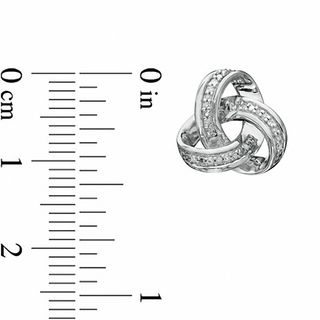 0.09 CT. T.W. Diamond Celtic Knot Stud Earrings in Sterling Silver