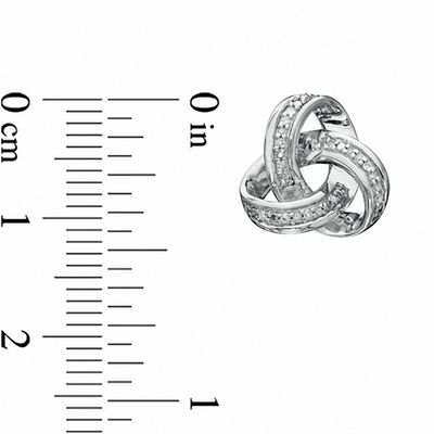 0.09 CT. T.W. Diamond Celtic Knot Stud Earrings in Sterling Silver