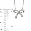 Diamond Accent Bow Pendant in Sterling Silver