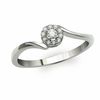 Thumbnail Image 1 of 0.12 CT. T.W. Diamond and Blue Sapphire Ring in Sterling Silver