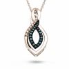 Thumbnail Image 0 of 0.18 CT. T.W. Enhanced Blue and White Diamond Double Infinity Loop Pendant in Sterling Silver