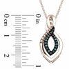 Thumbnail Image 1 of 0.18 CT. T.W. Enhanced Blue and White Diamond Double Infinity Loop Pendant in Sterling Silver