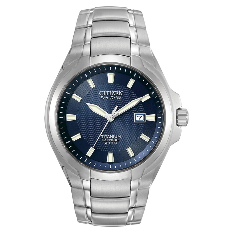 Main Image 1 of Men's Citizen Eco-Drive® Paradigm Super Titanium™ Watch with Blue Dial (Model: BM7431-51L)