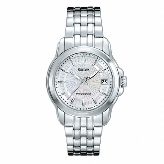 Ladies Bulova Precisionist Watch with Silver Tone Dial Model 96M21 Peoples Jewellers