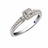 0.12 CT. T.W. Composite Diamond Flower Promise Ring in 10K White Gold