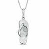 Thumbnail Image 1 of Diamond Accent Flip Flop with Heart Pendant in Sterling Silver