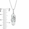 Thumbnail Image 1 of Diamond Accent Flip Flop with Heart Pendant in Sterling Silver