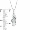 Thumbnail Image 2 of Diamond Accent Flip Flop with Heart Pendant in Sterling Silver
