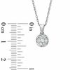 Thumbnail Image 2 of 0.20 CT. T.W. Diamond Cluster Pendant in 10K White Gold